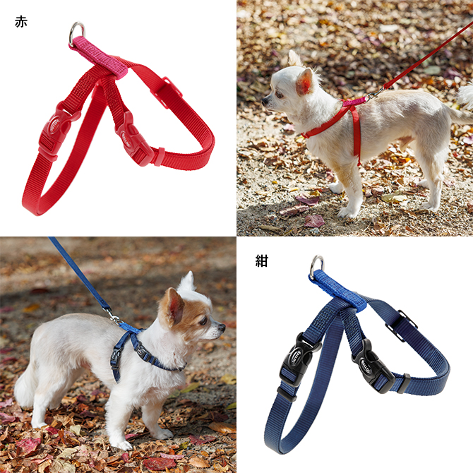 【超小型犬用・小型犬用胴輪】 ツービーハーネス ベーシック バリエーション 色：赤、紺